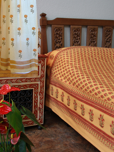 indian-summer_wedding-day Indian Summer duvet cover with Wedding Day curtains
