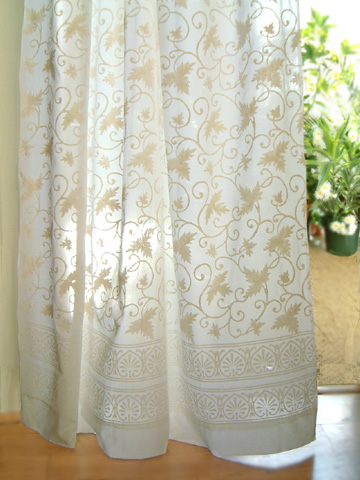 ivy lace White Country Cottage Cotton Tab Top Curtain Panel