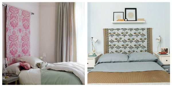hanging headboard easy diy fabric headboard