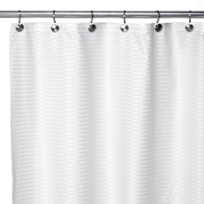White shower curtain liner