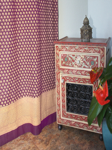 Purple Moon shower curtain