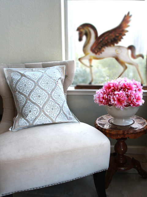 Vanilla Glacé throw pillows