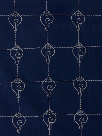 Pacific Blue Complementary print valance