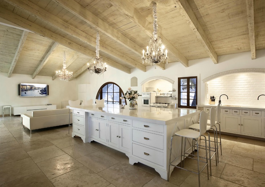 The kitchen at Casa mon Amour