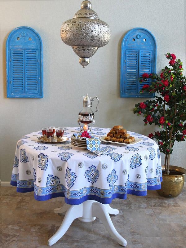 Casablanca ~ Moroccan White Bedding, Curtains & Table Linens