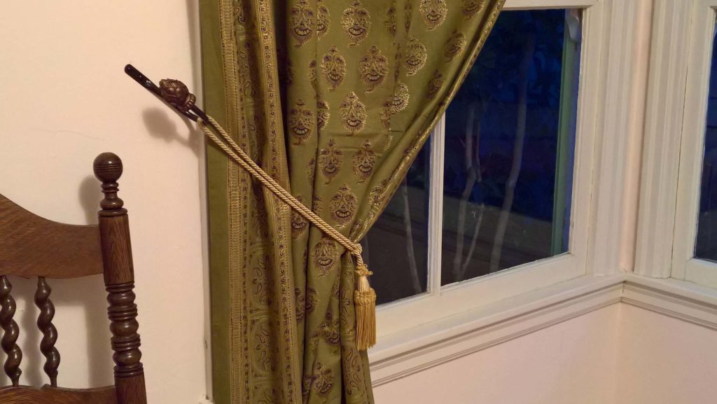 green and gold curtain panel, thicker panels