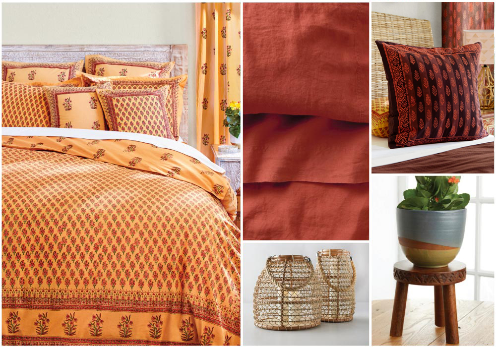orange home decor accents