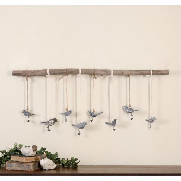 bird on a branch wall decor