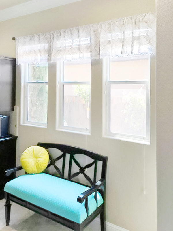 sheer white valances
