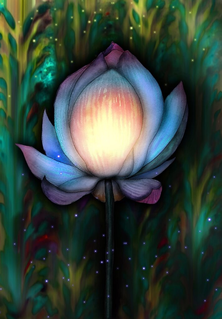 drawing of lotus flower meaning by Victoria Borodinova