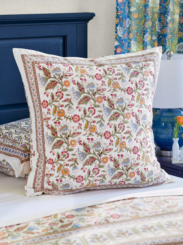 Enchanted - Ivory ~ Euro Pillow Sham Cover