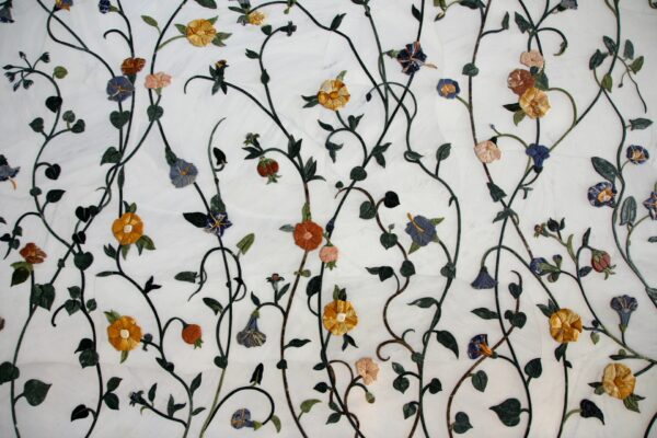 up close example of pietra dura at the Taj Mahal