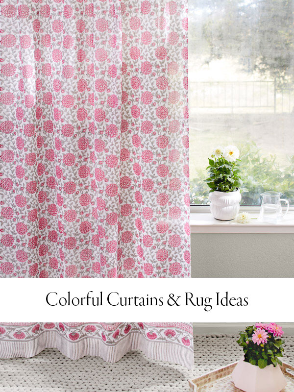 Colorful Curtains & Rugs Ideas