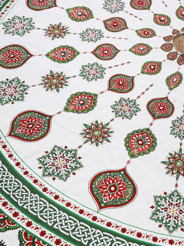 tree skirt closeup with mirror-work