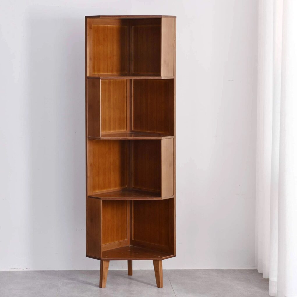 Mid-Century modern corner shelf unit