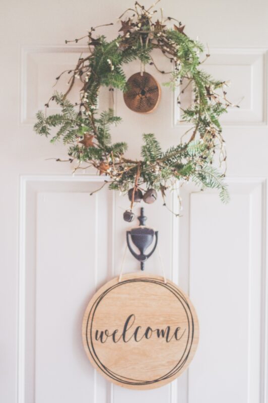 Sign on a door as part of our engagement party ideas