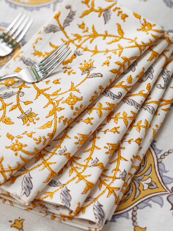 French cotton dinner napkins for French engagement party ideas