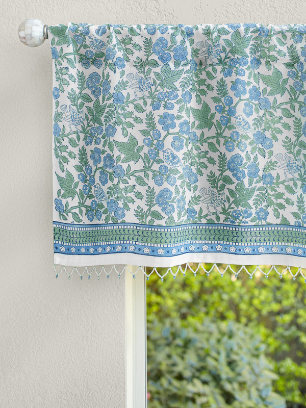 Woodland Ferns botanical window valance