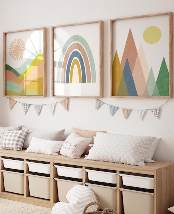 How to style a calming kid's room with minimalist color palette
