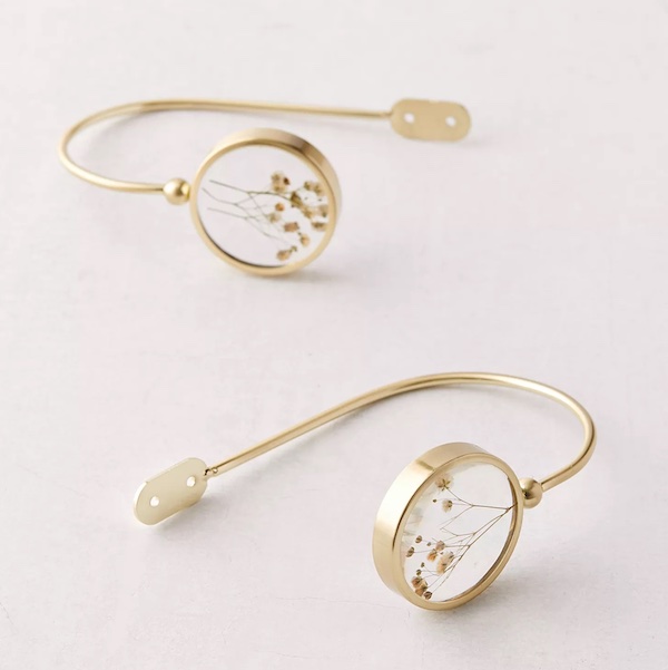 Urban Outfitters pressed flower curtain tiebacks