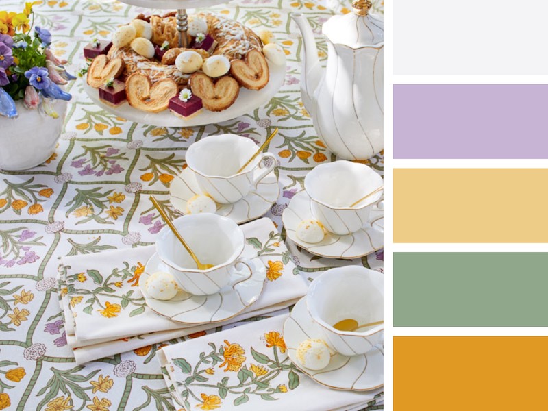 Photograph of a floral table setting to demonstrate when is wedding season for the spring months and how to decorate for it