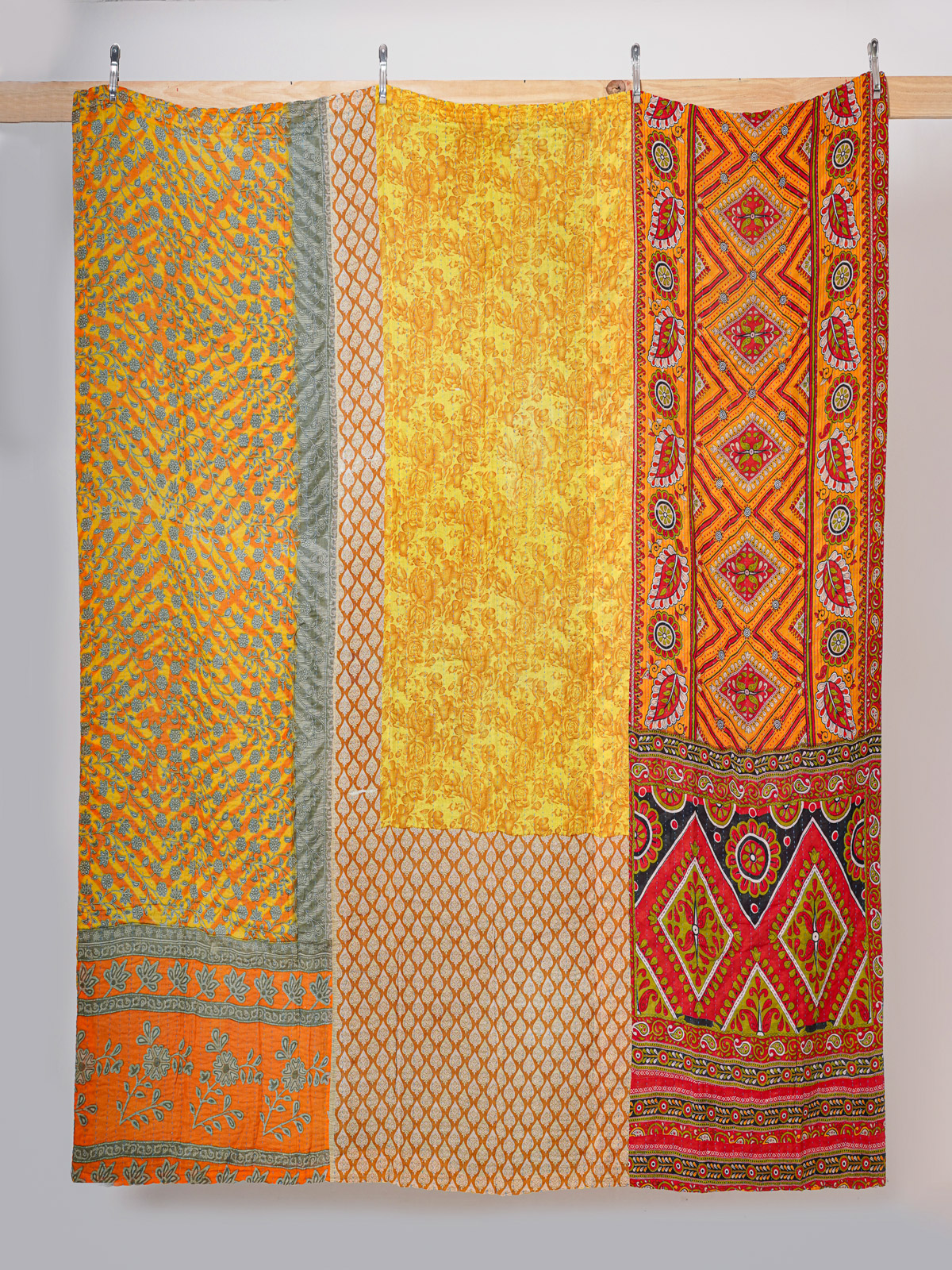 Harvest Glow Festival Queen Kantha Quilt
