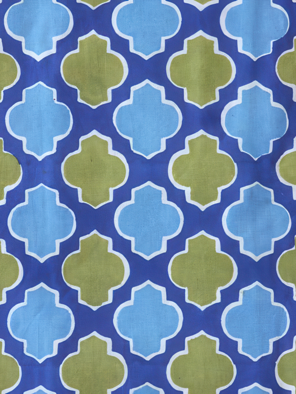 Casablanca Blues (CP) ~ Moroccan Quatrefoil Tablecloth