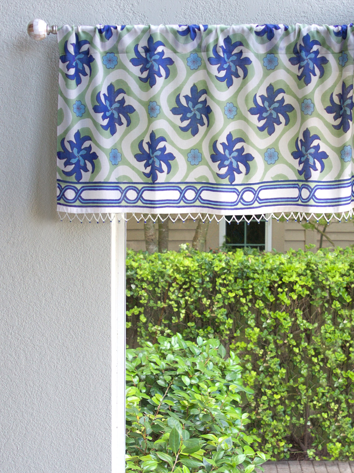 Coastal Currents ~ Ocean Beach Themed Tropical Floral Valance