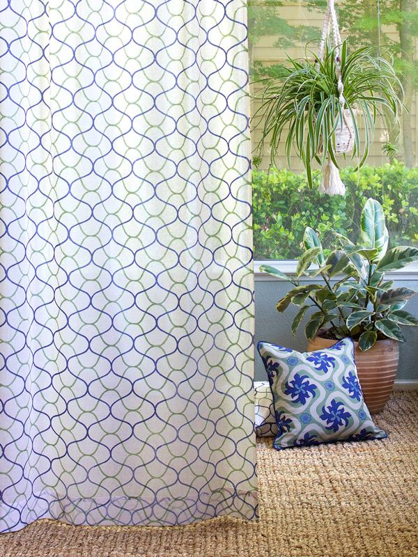 Fishermans Net ~ Ocean Beach Themed Modern Coastal Curtain