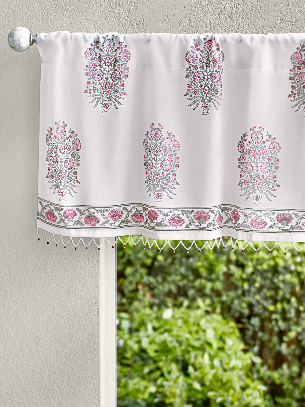 Dahlia Daydreams - CP ~ Pink Floral Romantic Window Valance