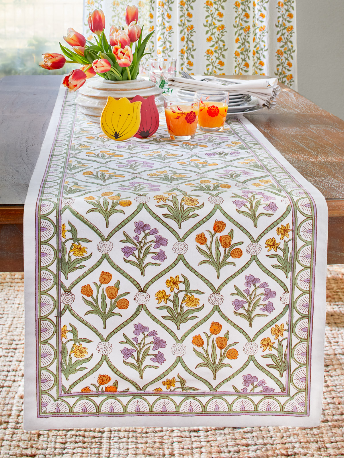 Empress Gardens ~ Lush, Colorful, Elegant Floral Table Runner