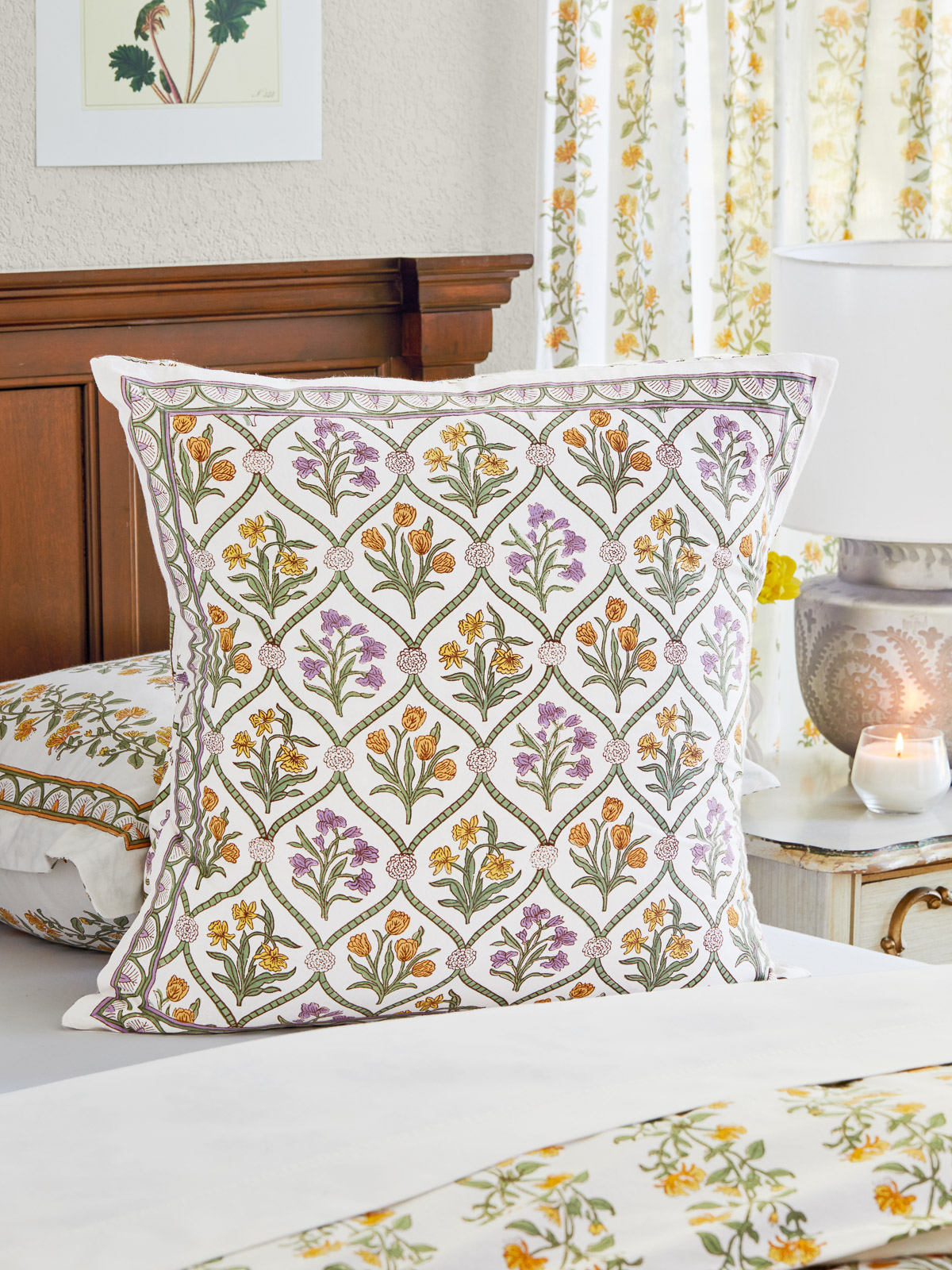 Empress Gardens - Main ~ Elegant Floral Pillow Case, Euro Sham