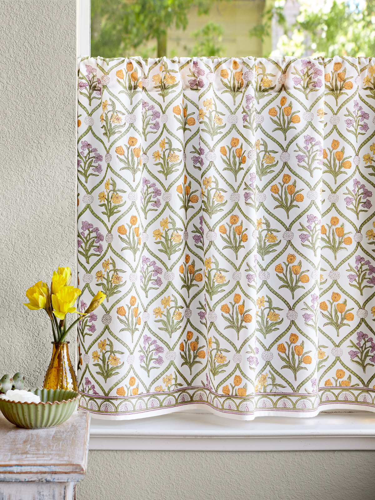 Empress Gardens - Main ~ Romantic, Lush Kitchen Floral Curtain
