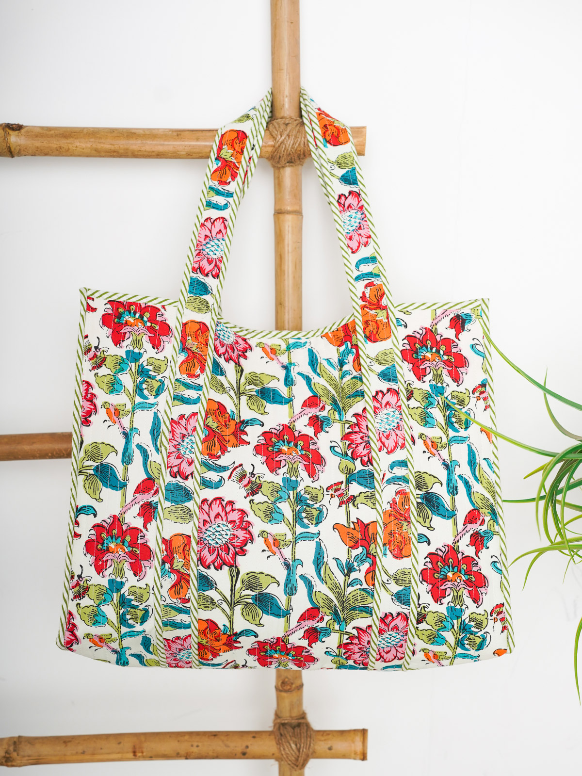 Eden’s Melody ~ Quilted Cotton Shopping Tote Bag