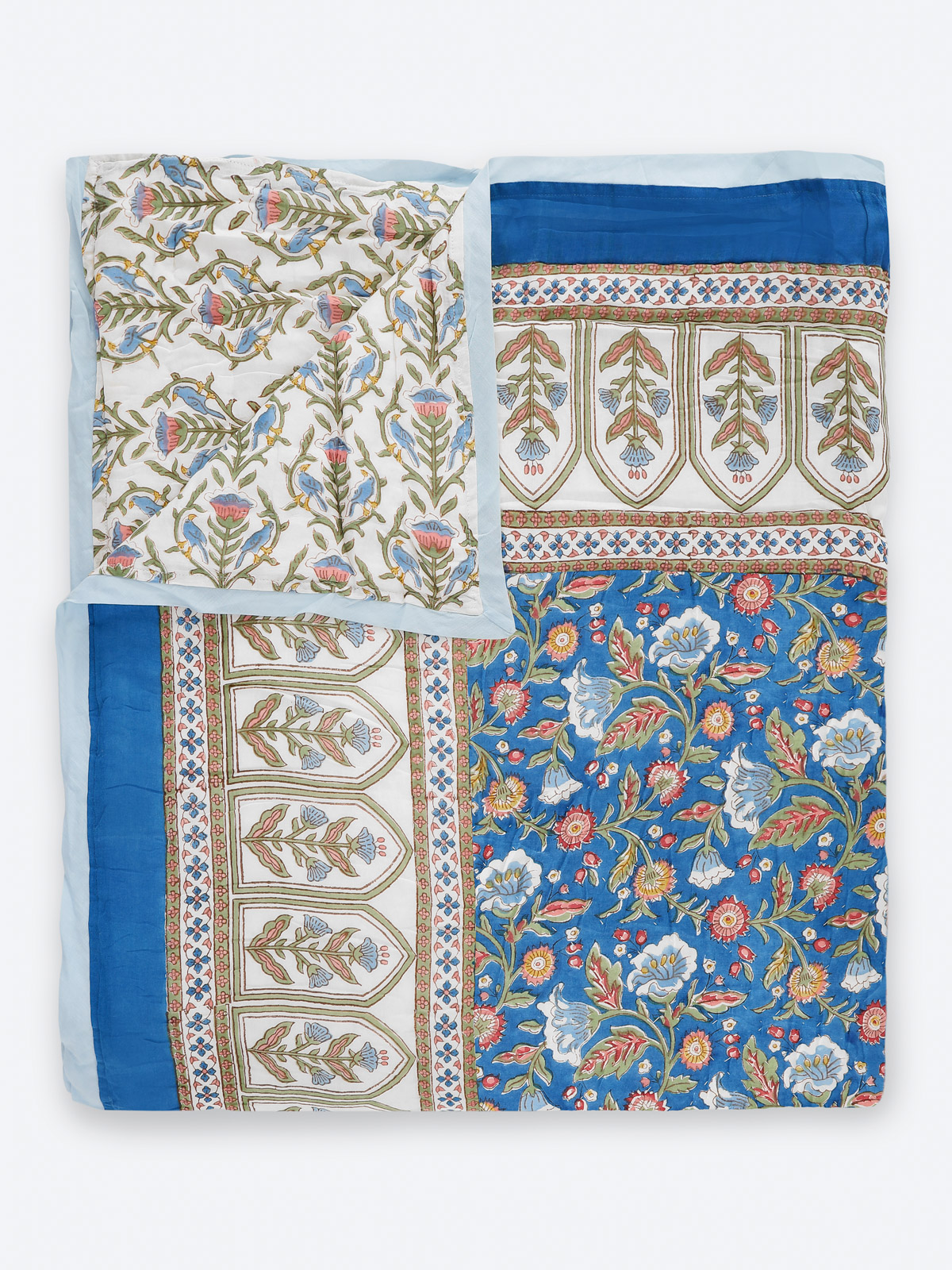 Enchanted - Blue ~ Jaipuri Razai Quilt