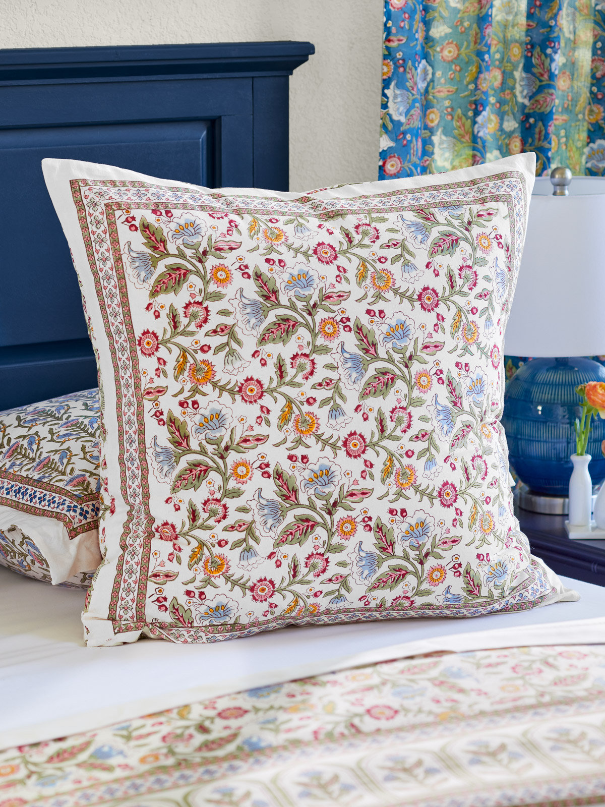 Enchanted - Ivory ~ Euro Pillow Sham Cover
