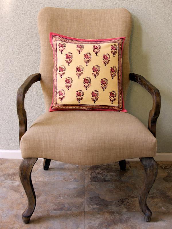 India Rose (CP)~ Floral Pink India Sari Decorative Cushion Cover