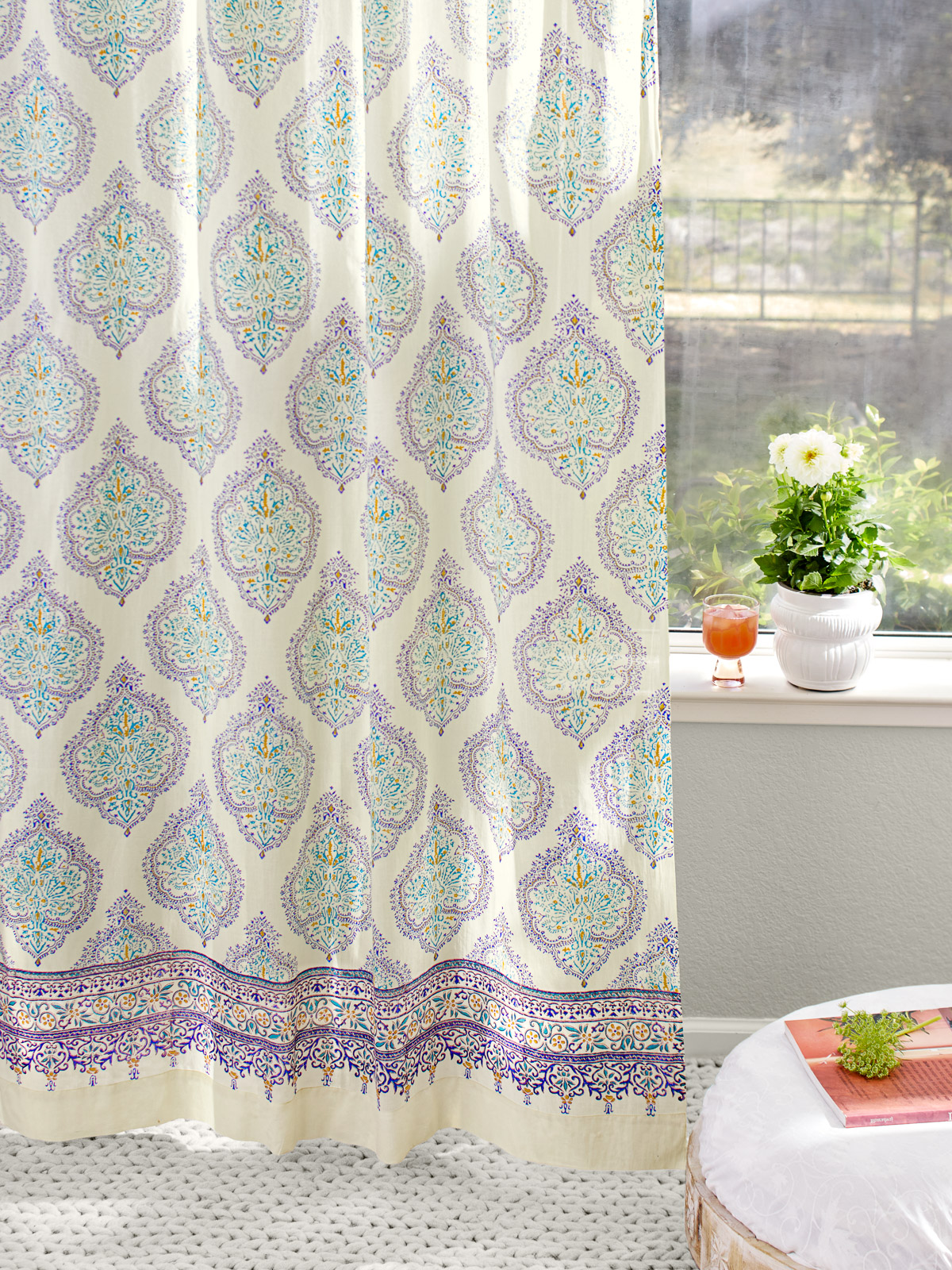 Morning Dew ~ French Country  Pale Yellow Curtain Panel