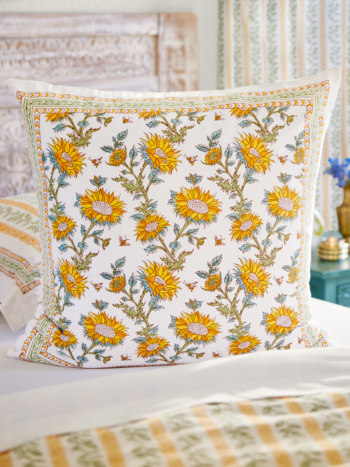 Sunflower Serenade ~ Sunflower Pillow, Euro Sham