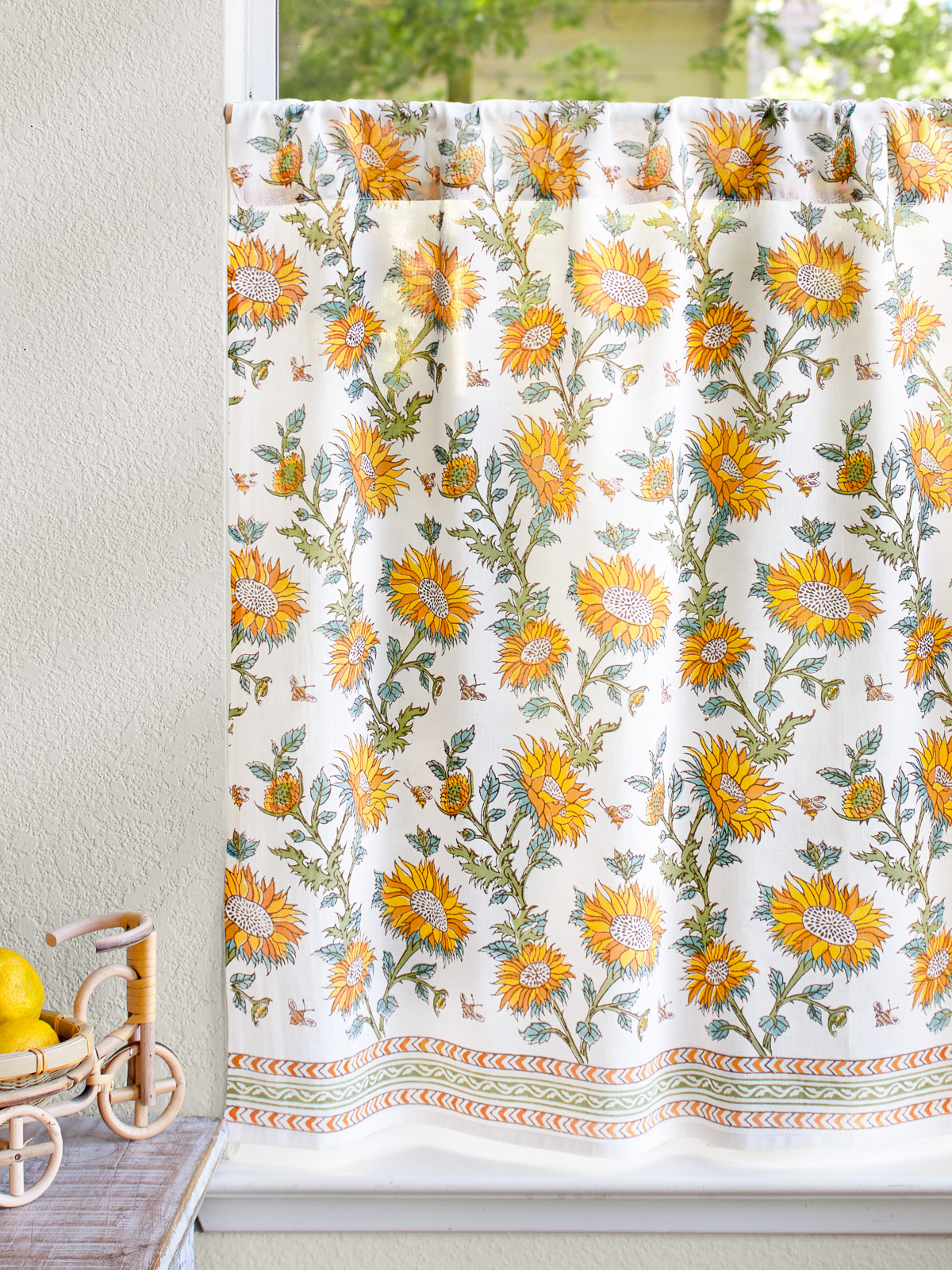Sunflower Serenade ~ Sunflower Curtains for Kitchen, Botanic