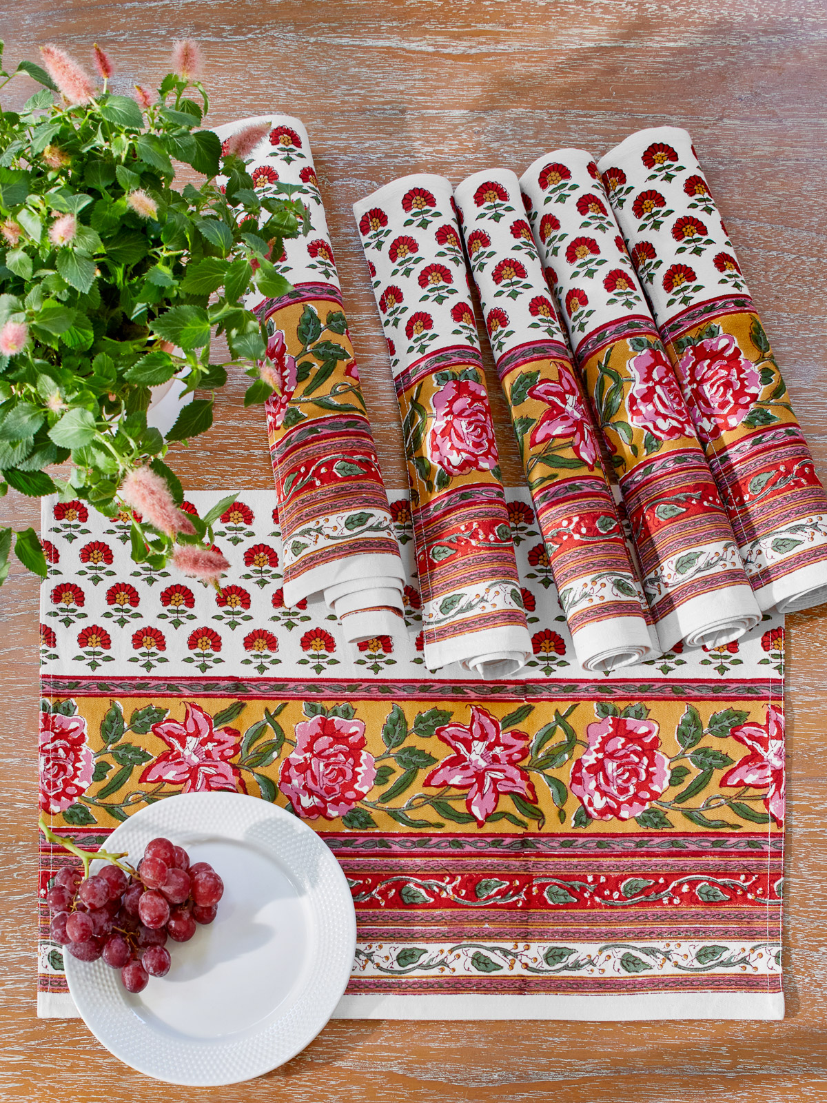 Tropical Garden ~ Floral Table Placemats (Set of 6)