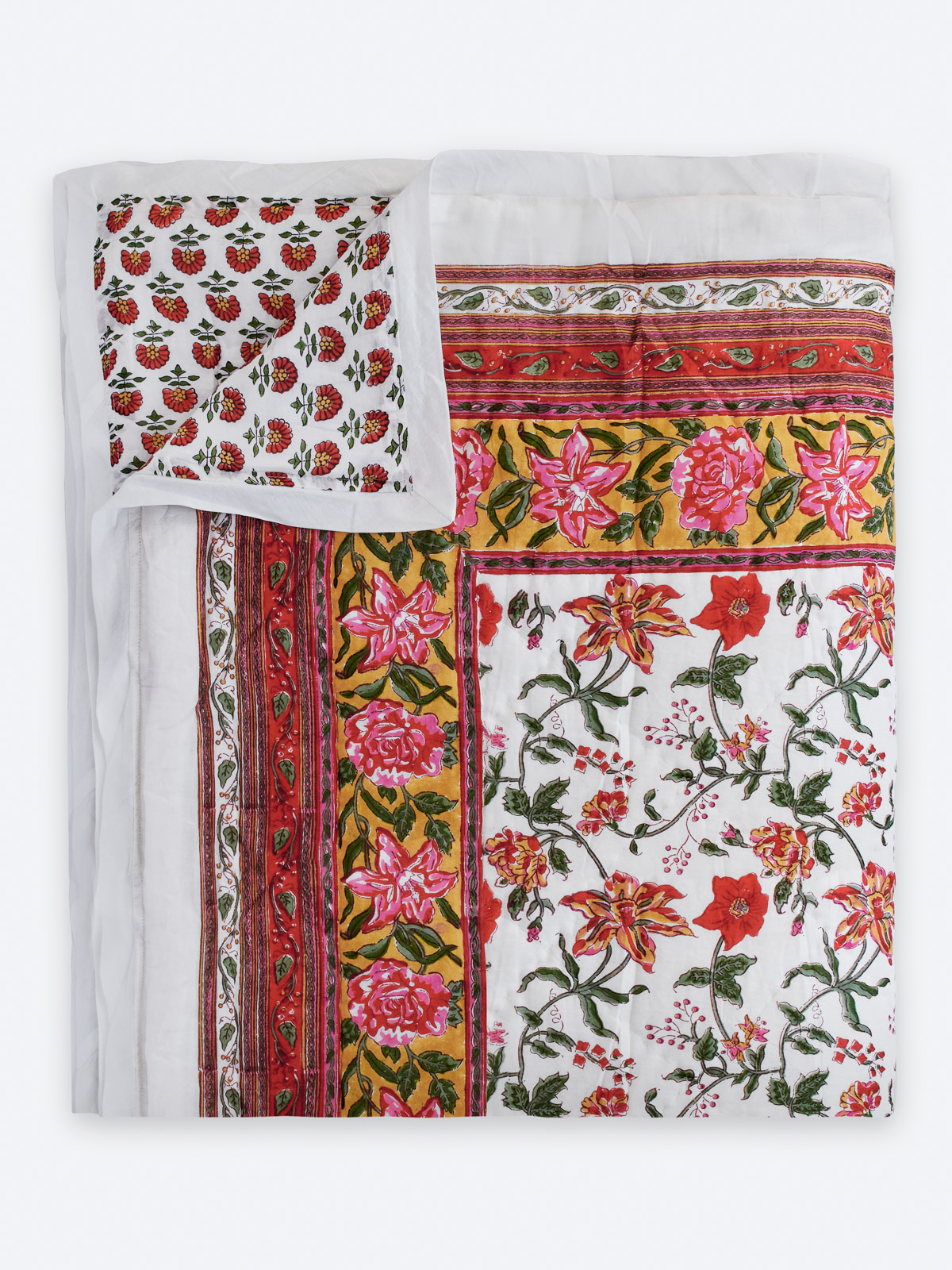 Tropical Garden ~ Jaipuri Razai Quilt