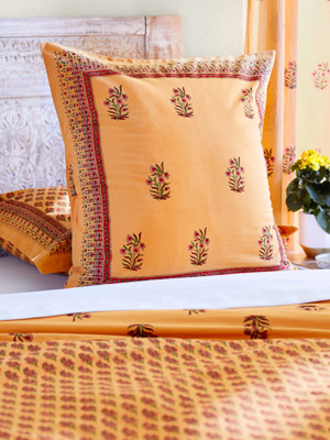 Indian Summer (CP) ~ Decorative Orange Paisley European Sham