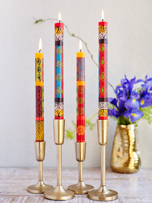 Monarch Butterfly ~ Hand Painted Taper Candles