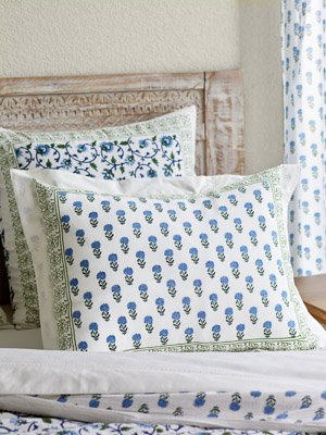 Moonlit Taj (CP) ~ Exotic Turquoise Pillow Sham Flanged