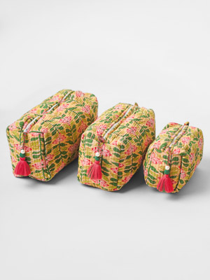 Madagascar Periwinkle - Butter ~ Toiletries and Makeup Bag Set
