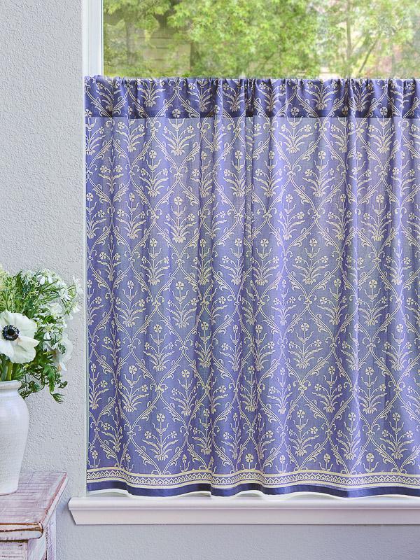 Victorian Lilac ~ Purple Floral Vintage Lavender Kitchen Curtain
